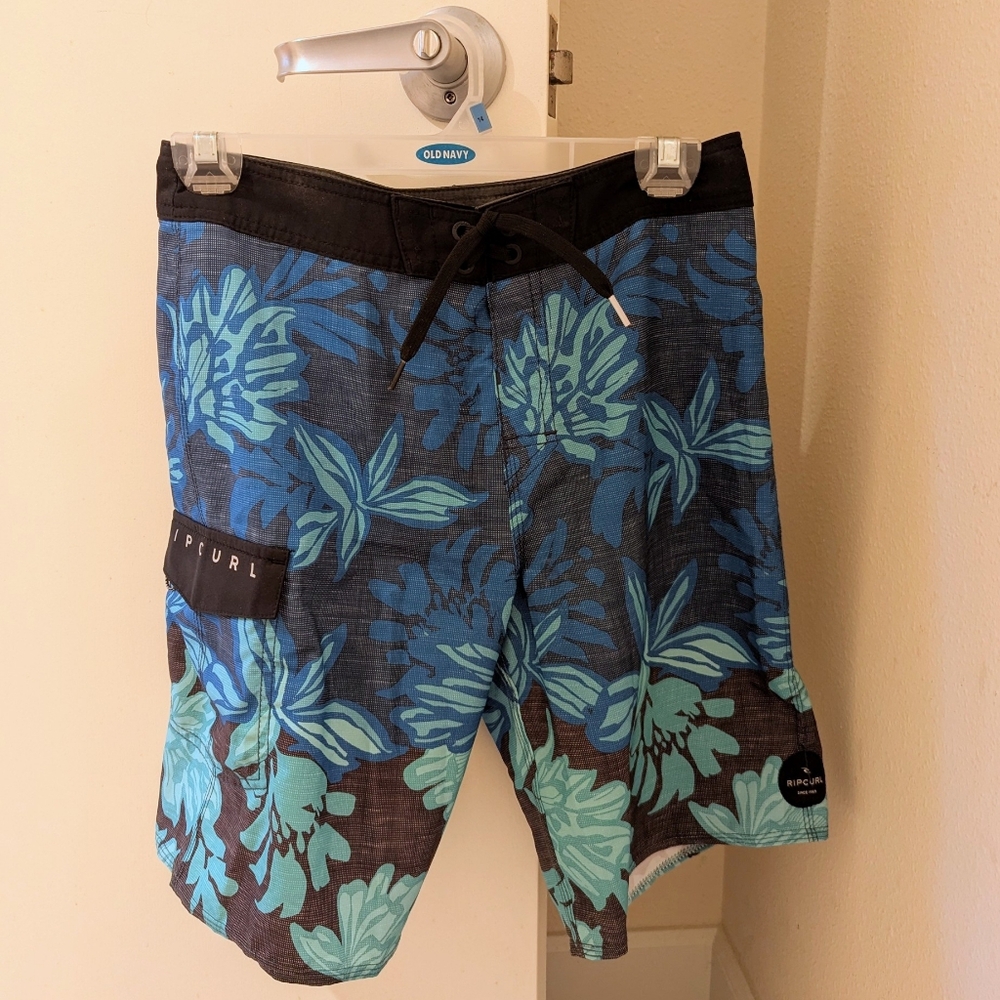 Rip Curl Boy's Blue Floral Swim Shorts